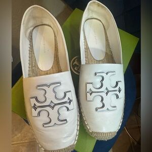 Tory Burch Cream Espadrille Flats